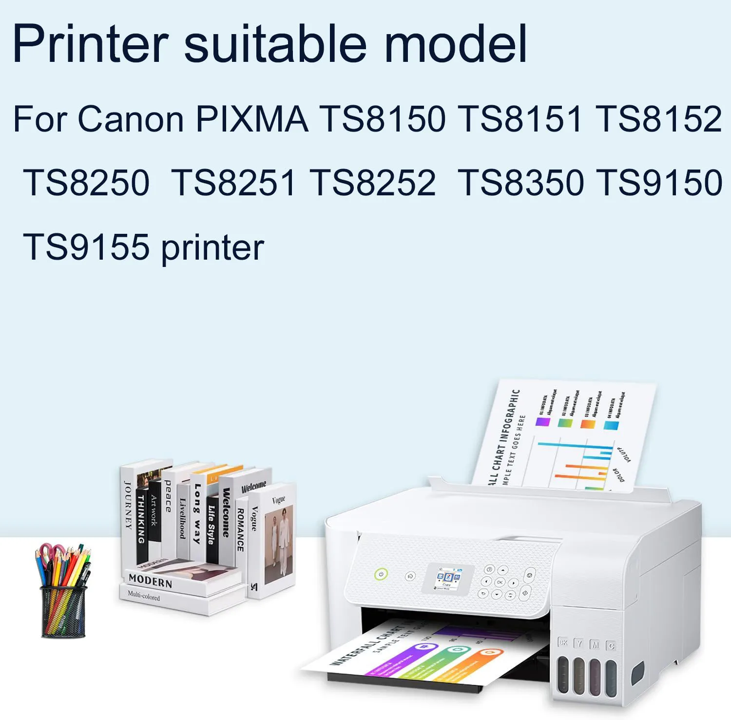 

6 шт. картриджей с чернилами PGI580 CLI581 для принтеров Canon PIXMA TS8150 TS8151 TS8152 TS8250 TS8251 TS8252 TS8350 TS9150 TS9155