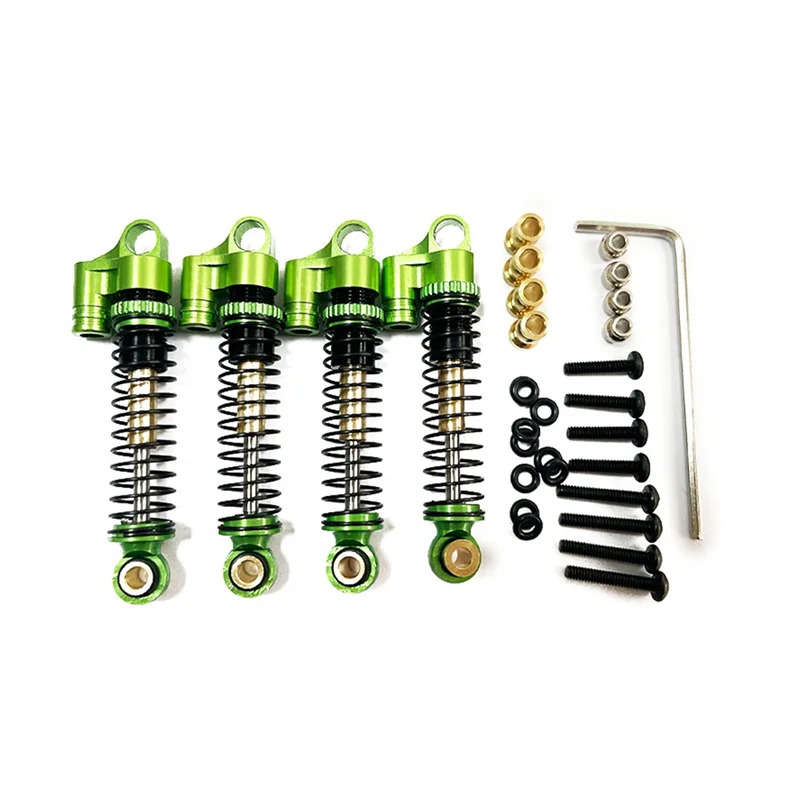 For FMS FCX24 Metal 43mm Shock Non Oil Pressure 1/24 RC Crawler Car Upgrades Parts Accessories,Green