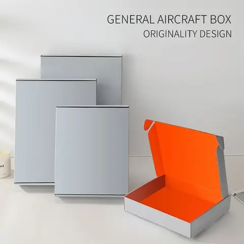 Packaging Box 5pcs Luxury Mailer Box Grey Thick White Cardboard Shipping Gift Box for Clothing Cosmetic Small Business Packaging