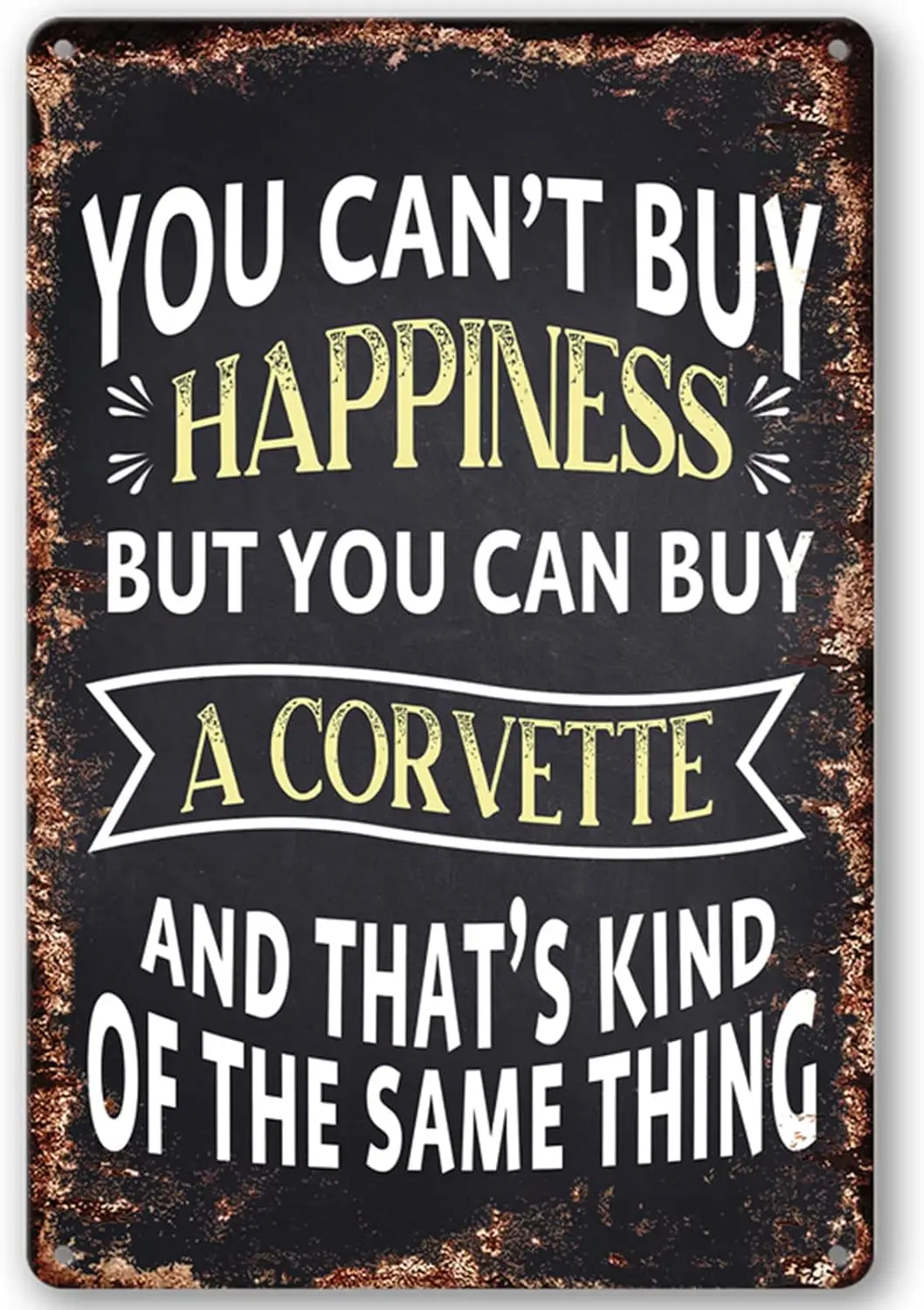 Corvette Signs Corvette Gifts For Men Funny Garage Car Metal Tin Sign Corvette Poster Room Man Cave Decor Room Accessories  sign