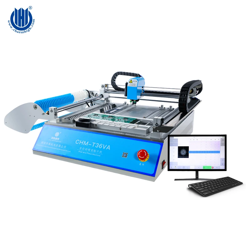 Electronics Production Machinery Charmhigh CHM-T36VA Desktop Smt SMD Pick and Place Machine for Smt Pcb Production