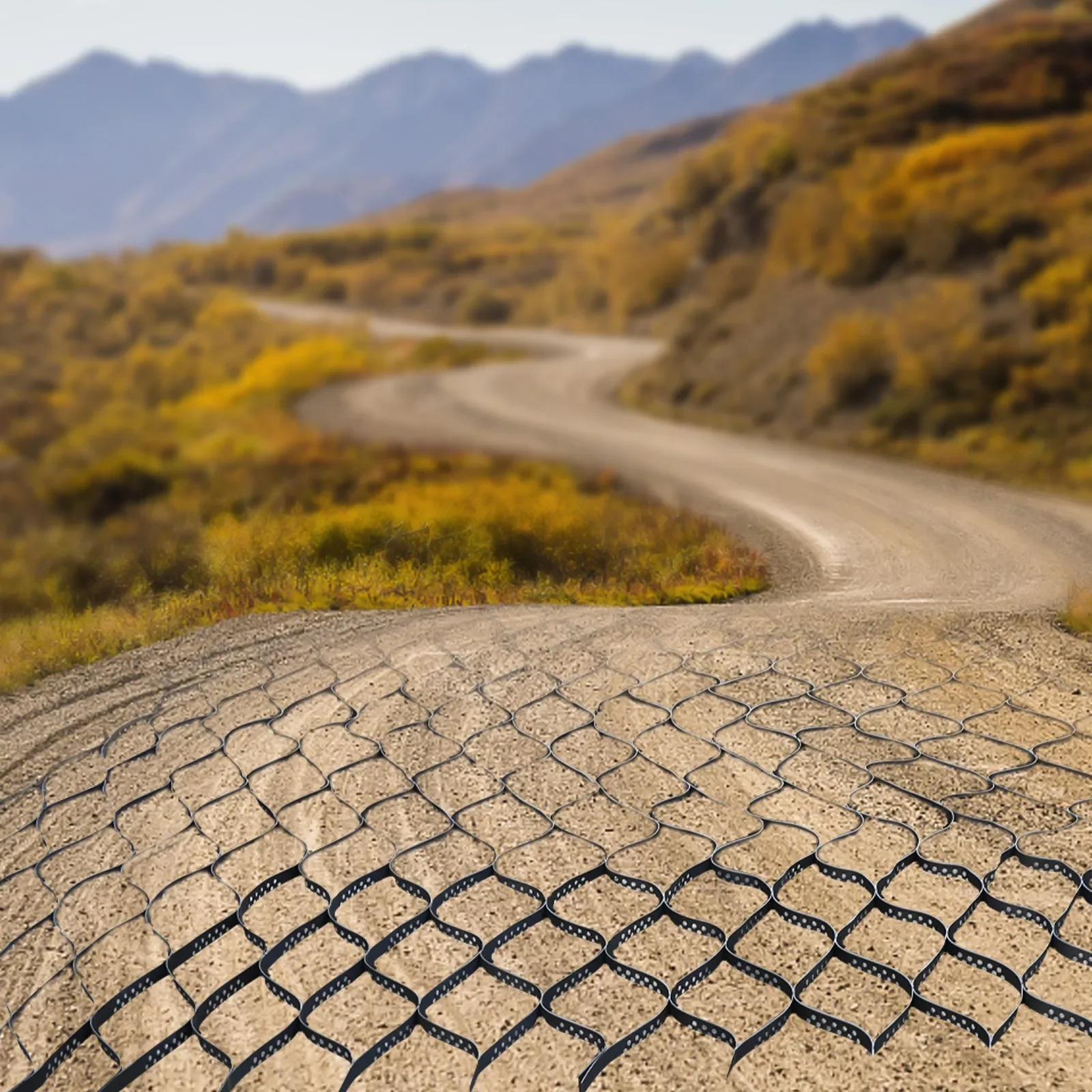 2" Thick Geo Grid Ground Grid for Desert & Saline Soil & Swelling Soil, Collapsible Geogrid W/ Stability & Load-bearing Function