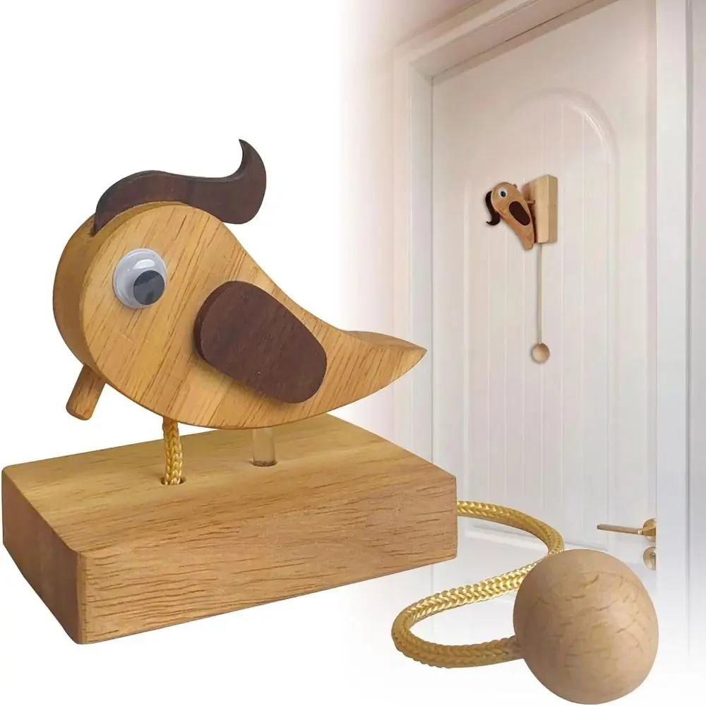 Hand Held Door Knocker Wooden Woodpecker Doorbell Retro Doorbell Wooden Bird Doorbell Woodpecker Knocker