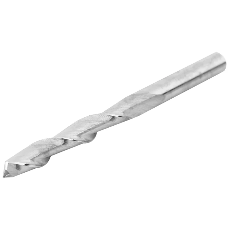 

A63X-40Pcs 1/8 Inch 3.175Mm Carbide CNC Double Two Flute Spiral Bits End Mill Router 22Mm