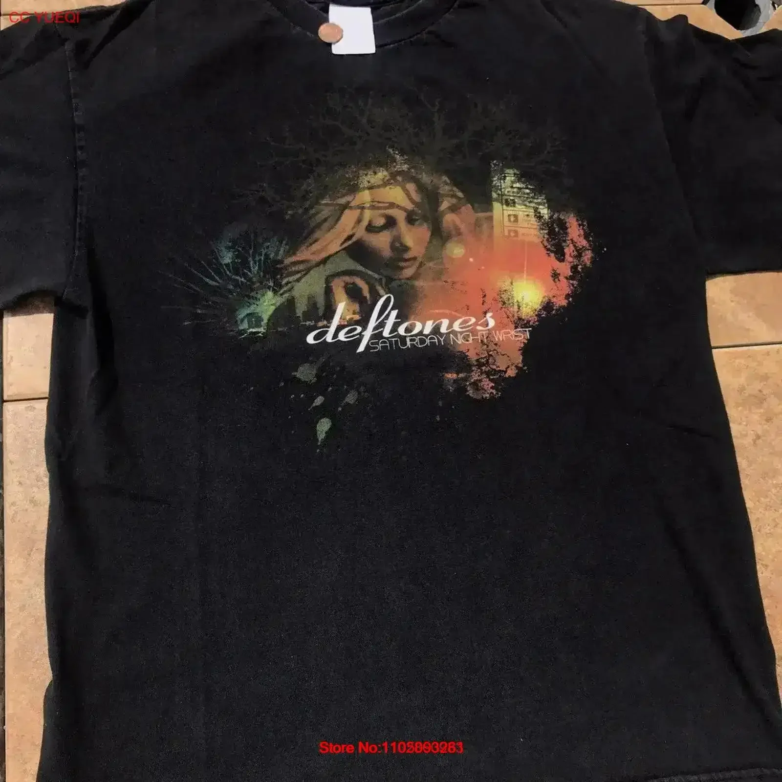 

Винтажная футболка DEFTONES Saturday Night Wrist 2006 2000-х годов Y2K Band Reprint, стираная дышащая графика, удобная повседневная винтажная футболка