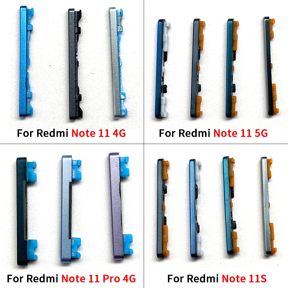 Tested Well For Xiaomi Redmi Note 11S 11 Pro 4G 5G Power Button ON OFF Volume Up Down Side Button Key Replace parts