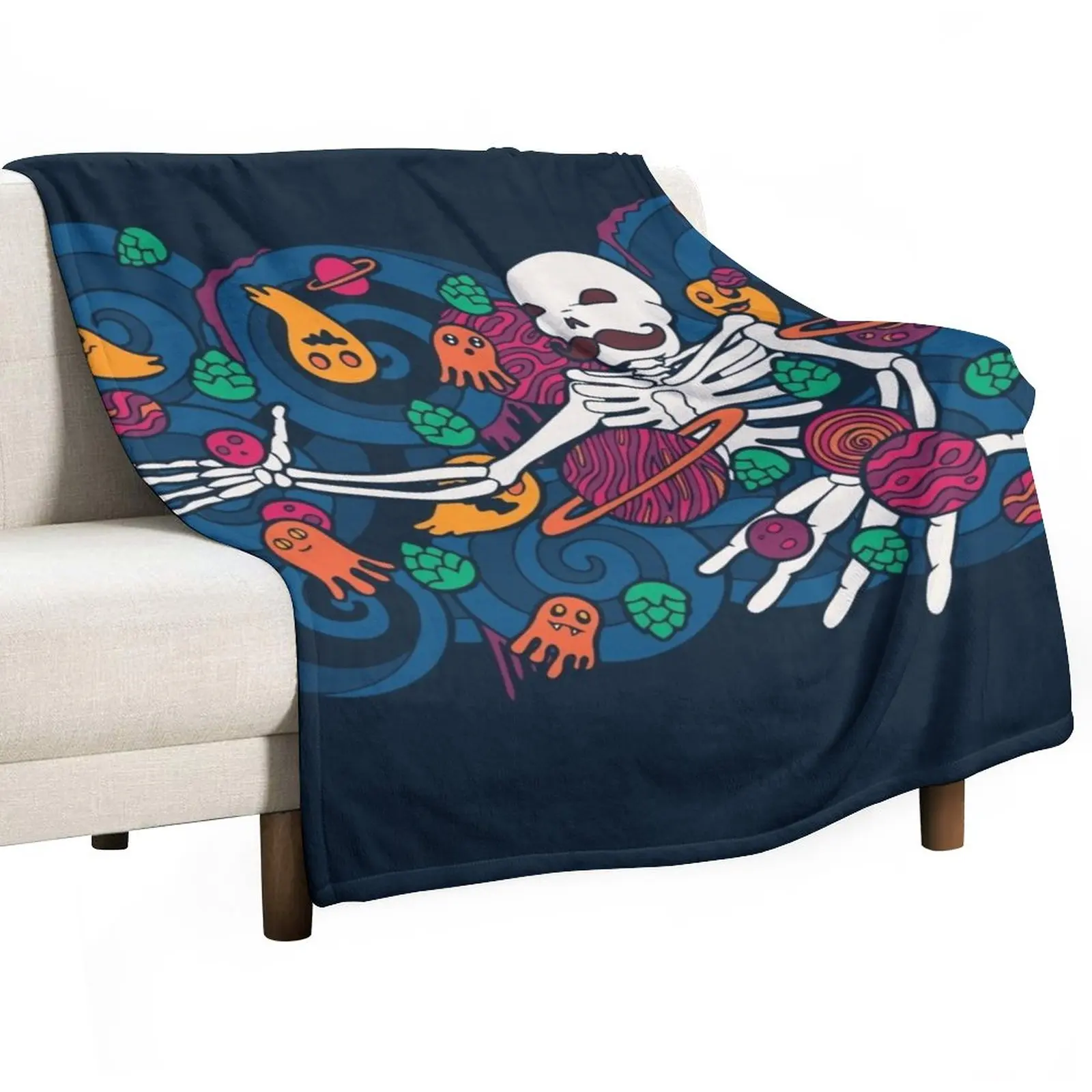 

Spacin' Out Throw Blanket Travel Blanket Fluffy Shaggy Blanket