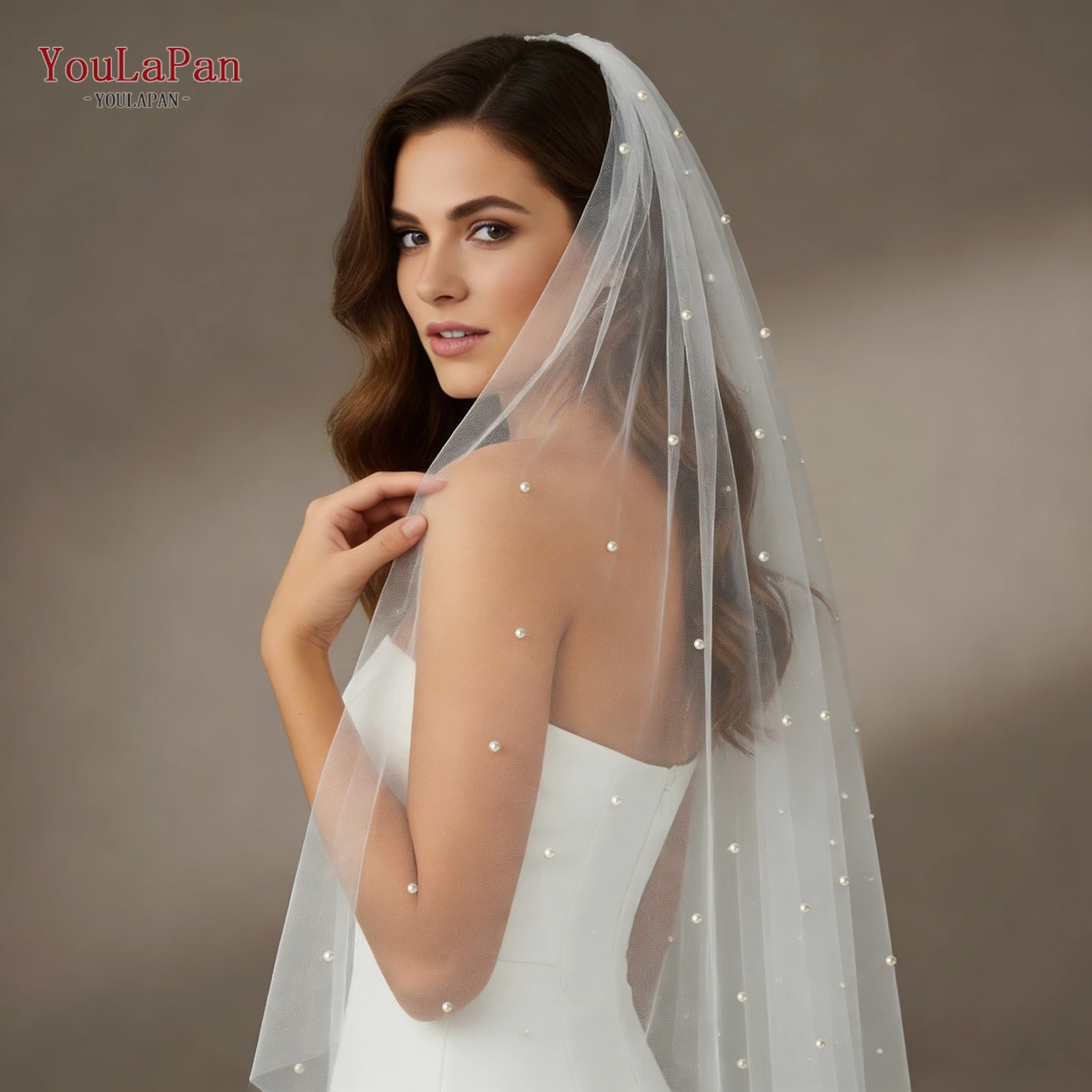 

TOPQUEEN Pearl Velo Novia, 1-слойная прозрачная фата, короткий свадебный аксессуар, белый, кремово-белый, свадебный аксессуар, с возможностью индивидуальной настройки, M61