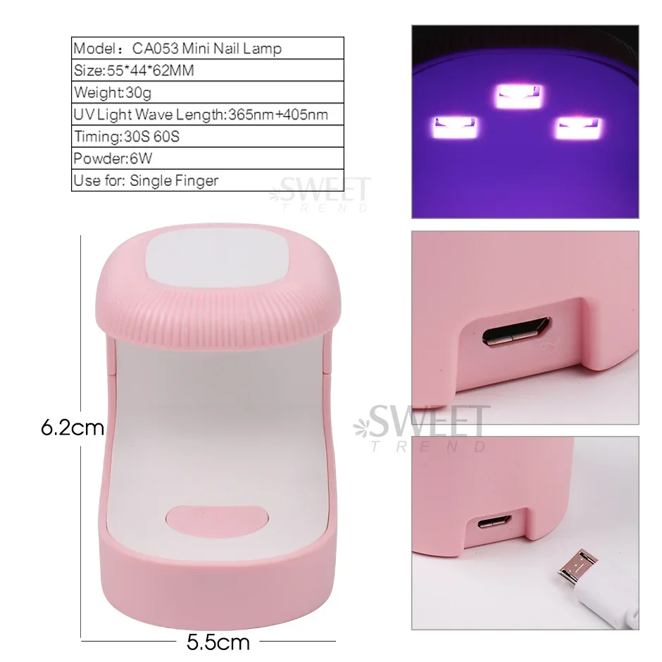 Đĩa Đơn Ngón Tay Mini Máy Sấy Móng Tay UV LED Đèn Vỏ Hình USB Móng Tay Đèn Máy Làm Móng Tay Chữa Ba Lan Gel Dụng Cụ Sơn Móng Tay trang Thiết Bị