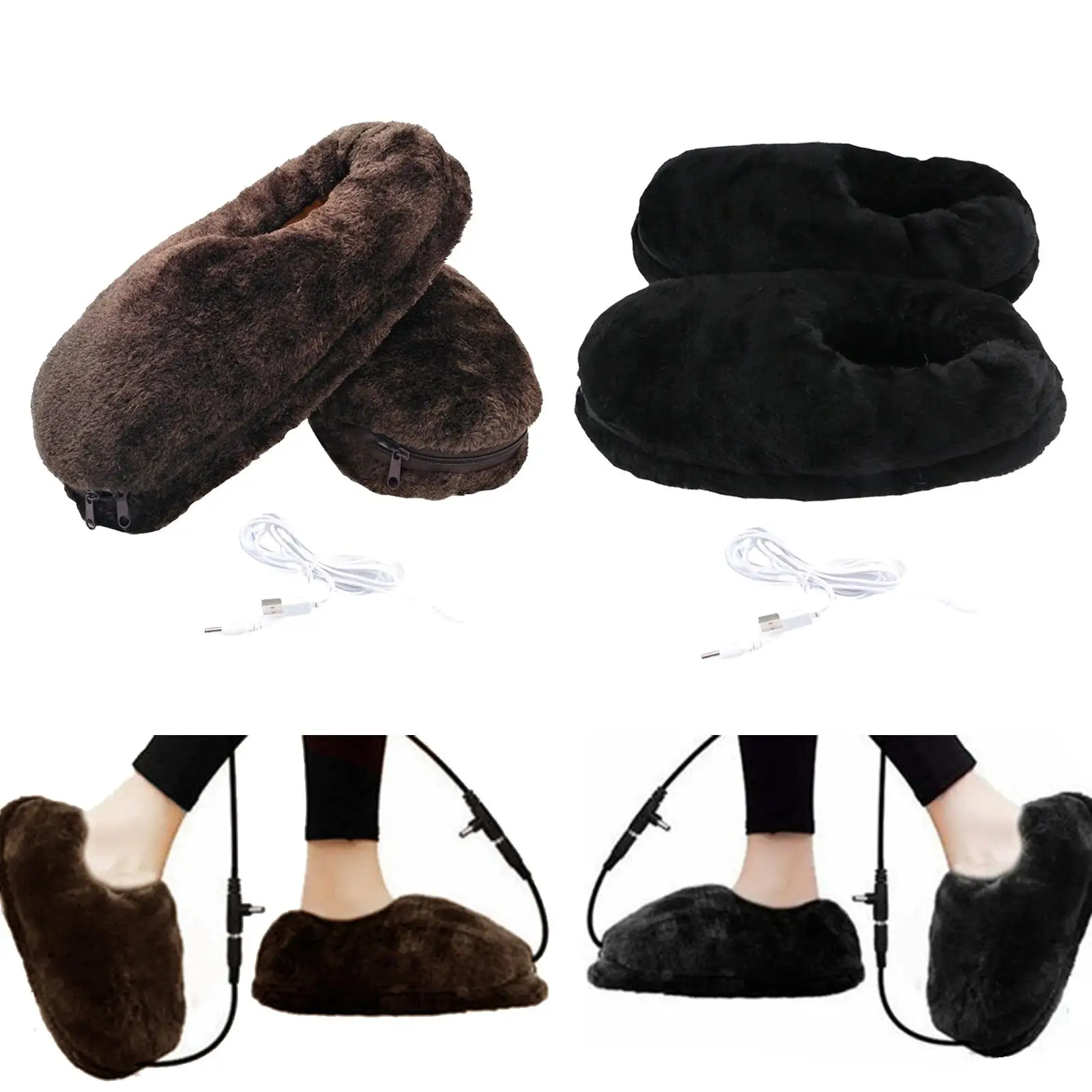 USB تدفئة القدمين الكهربائية ، وسادة التدفئة القطيفة القابلة لإعادة الاستخدام ، الشتاء