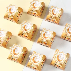 12pcs Eid Mubarak Candy Boxes Ramadan Decoration 2024 for Home Gift Packaging Bags Kareem Islamic Muslim Party Eid Al Adha Gifts