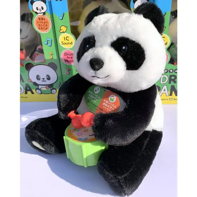 

Drum Panda Plush Action Figures Creative Collectible Model Hot Toy for Child the best Birthday Gift Home decoration