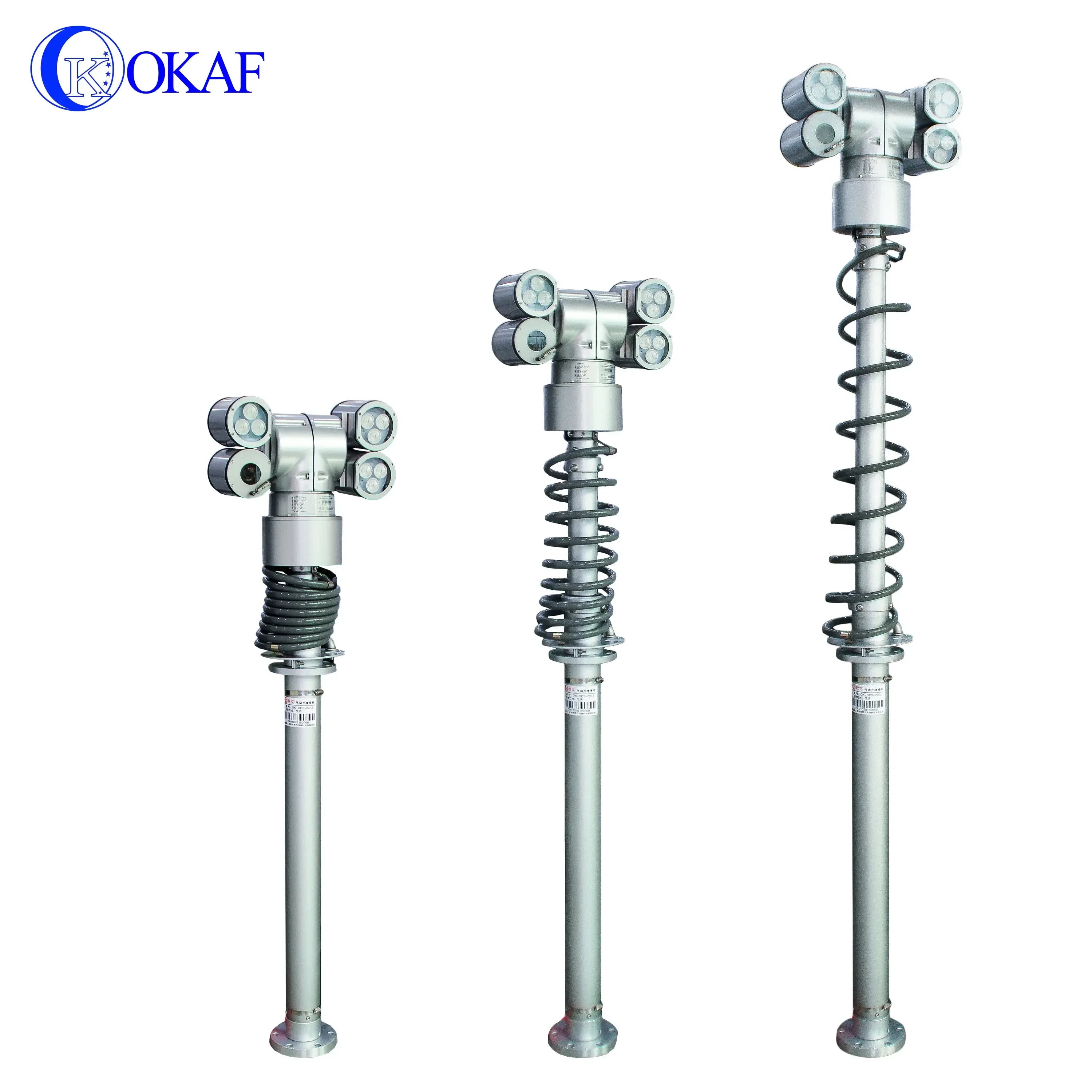 High Strength Portable Lightweight Aluminum Pole Antenna Telescopic Mast for Wireless Antenna Camera Lightning rod