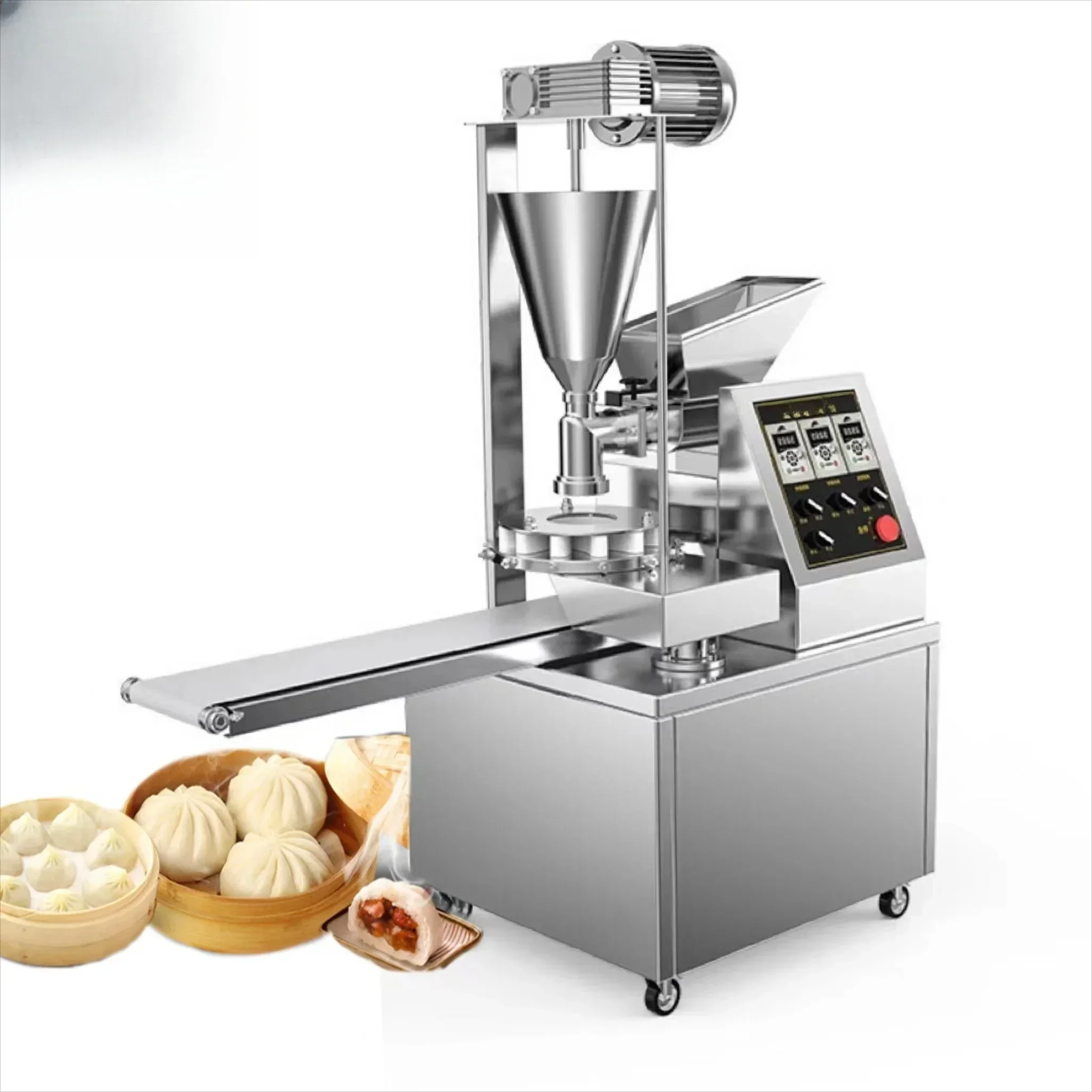 

New In 2024 220V Steel Stuffed Bun Machine Dumpling Maker For Steamed Buns Used In Bakery Home And Farm Use