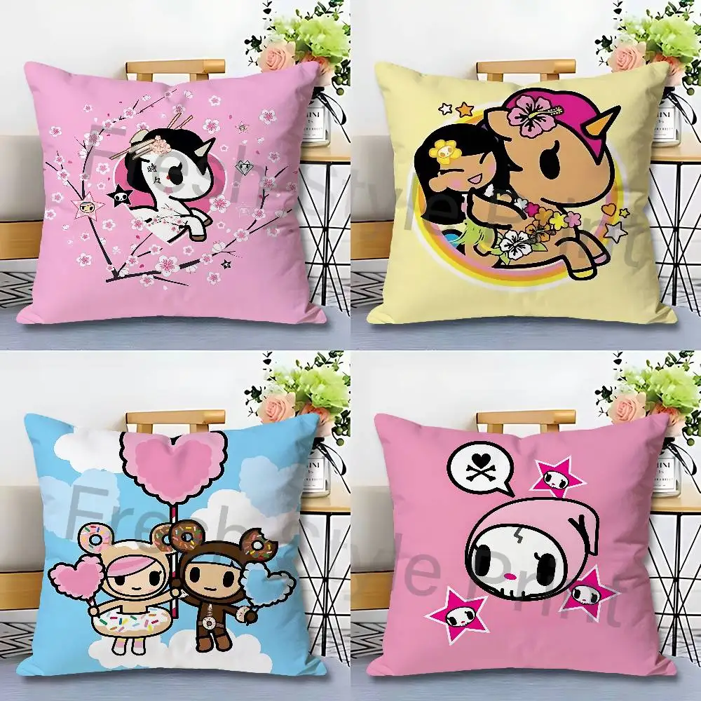 

T-TokidokiS Girl Pillow Cases for Bedroom Living Room Sofa Home Decor Polyester Cushion Cover with Zipper