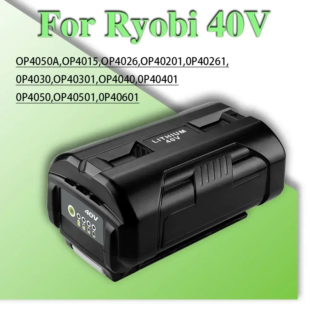 12.0Ah 40V Lithium Ion Battery for Ryobi Series Cordless Power Tools OP4040 OP4026 OP4030 OP4050 OP4060A OP40201 OP40301