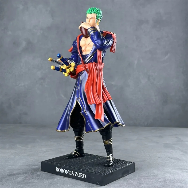 Figura de Ação Drinking Postura Guerreiro, Gk Glória Uniforme Militar, Estatueta Roronoa Zoro, One Piece Model, 29cm