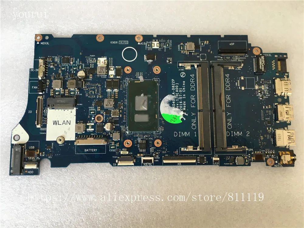 csrzsz motherboard laptop para dell vostro 5468 7460 7560 i37100u cn08cjm5 08cjm5 8cjm5 la d822p teste 01