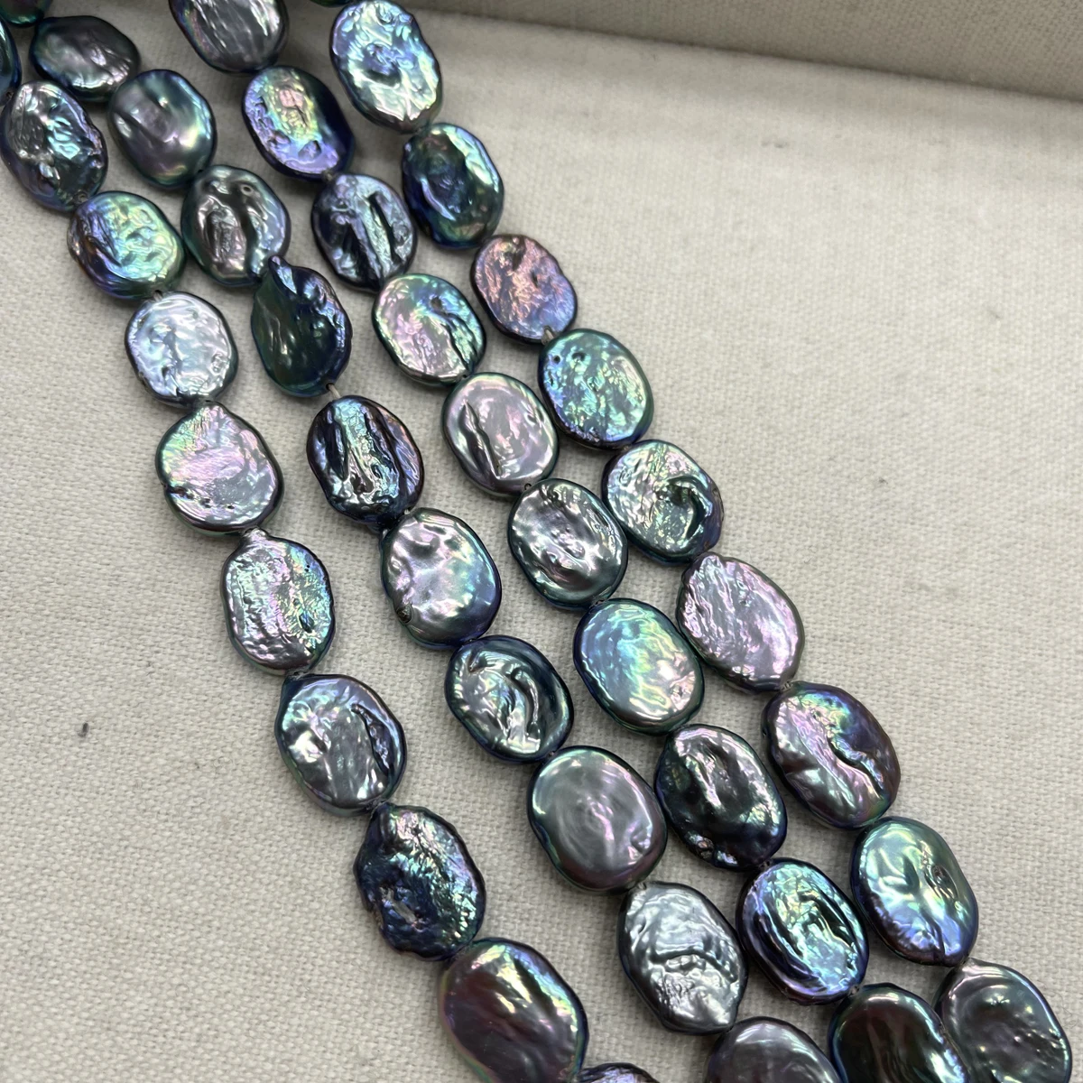 

12x16mm Baroque Black Natural Pearl Oval-Shaped Semi-Finished Beads for Jewelry Making DIY Necklaces Bracelets and Accessories