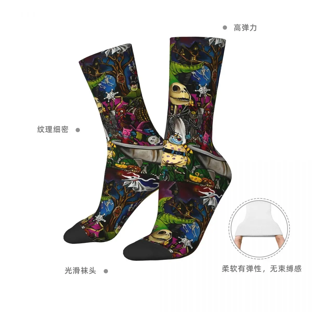 Le cauchemar avant noël dessin animé chaussettes hommes femmes chaussettes nouveauté printemps été automne hiver moyen Tube chaussettes cadeau