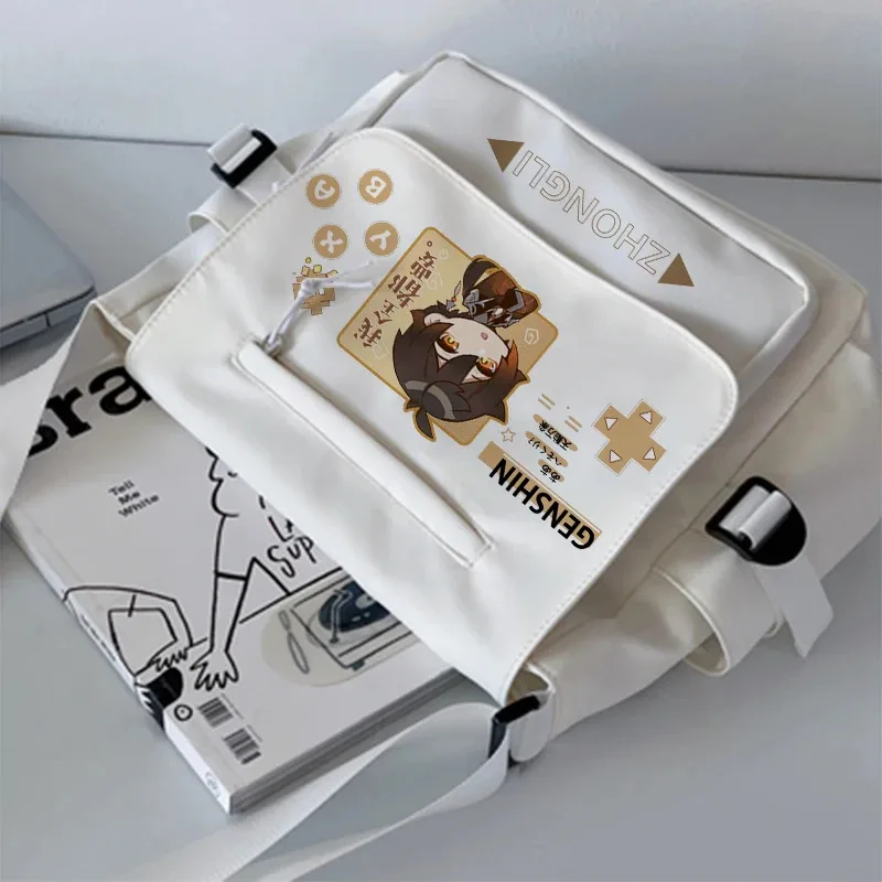 

2025 22 Anime Genshin Impact Women Canvas Messenger Youth Ladies Fashion Shoulder Bag Student Large Capacity Female Crossbod