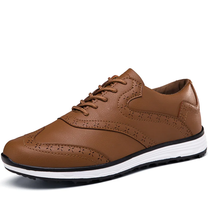 Anti-Slip Golf Shoes for Men, Waterproof Sneakers, British Style, Plus Size