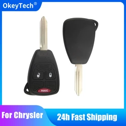 Okey Tech 2+1 Button Remote Key Fob Shell Case Cover For Chrysler For Dodge Caliber For Jeep Patriot Pacifica Liberty