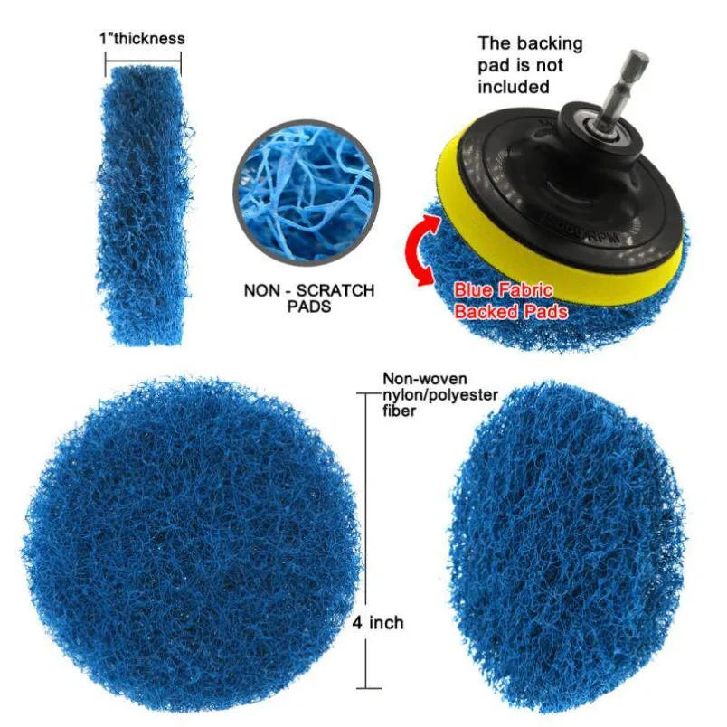 Round self-adhesive scouring cloth, hand drill matching blue sanding disc 5 pieces price