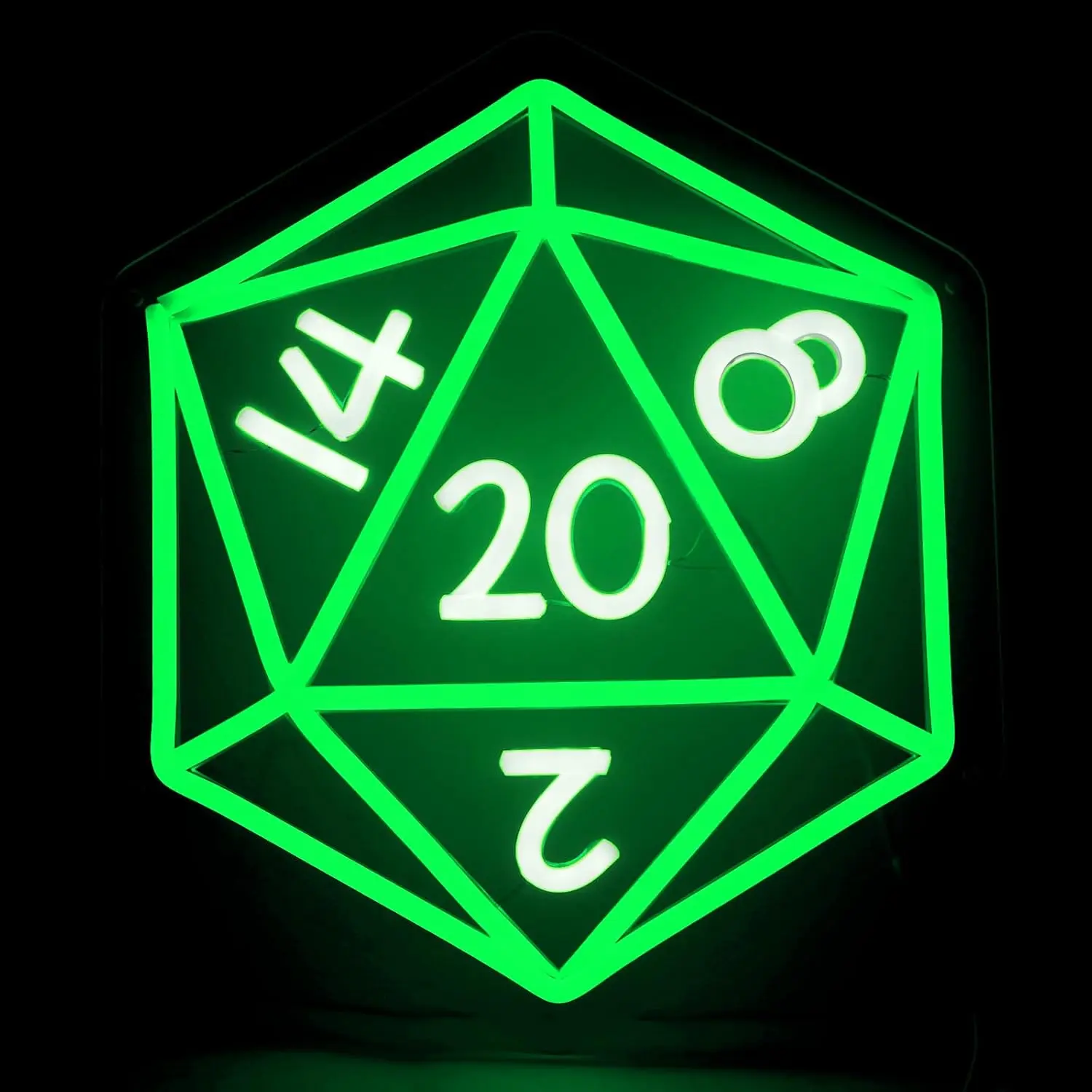 Dice Neon Signs for Wall Decor,Cool Dimmable Dungeons and Dragons Dice Game LED Sign, USB Powere Neon Light for Man Cave, Game
