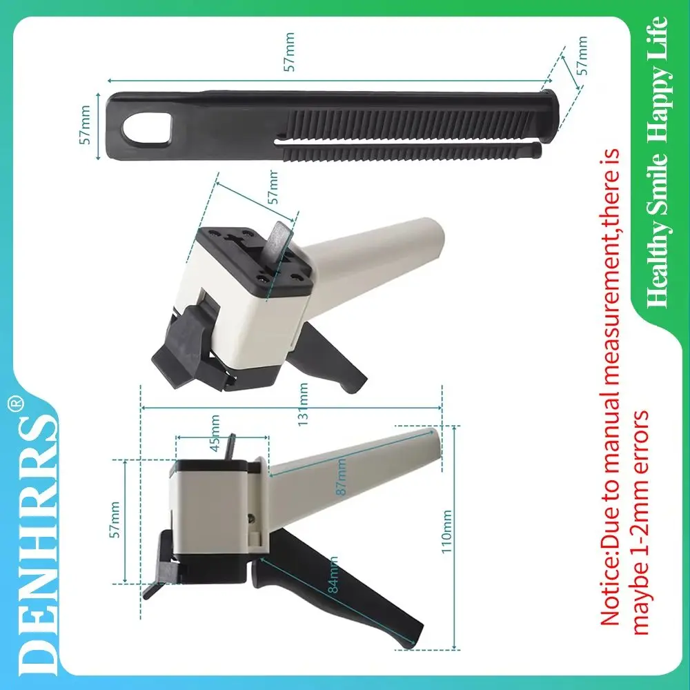 

Дозирующий пистолет для смешивания оттисков зубов, универсальный дозатор, пистолет-дозатор из силиконовой резины, инструменты для стоматолога