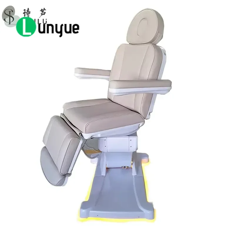 Modern Luxury Electric Massage Chair Bed for Facial Care 3 Motor Adjustable Height Metal Frame High Density Sponge PVC