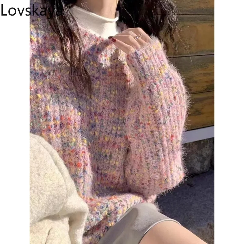 New Knitted Sweetheart for Women Colorful and Unique Design Lazy Sweater for Women in Autumn and Winter