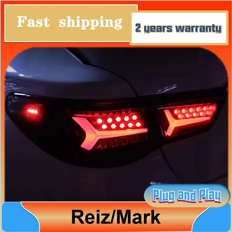 Car Styling for Toyota Mark X Tail Light 2010-2014 Toyota Reiz Tail Lights Rear DRL Fog Brake Turn Signal Reversing