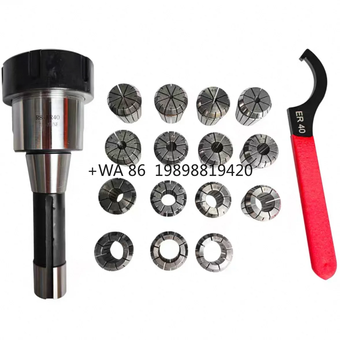 Cnc Engraving Machine Milling Lathe Tool R8 Shank Er40 Machine Tools Accessories Set 15pcs Er40 Spring Collet High Precision