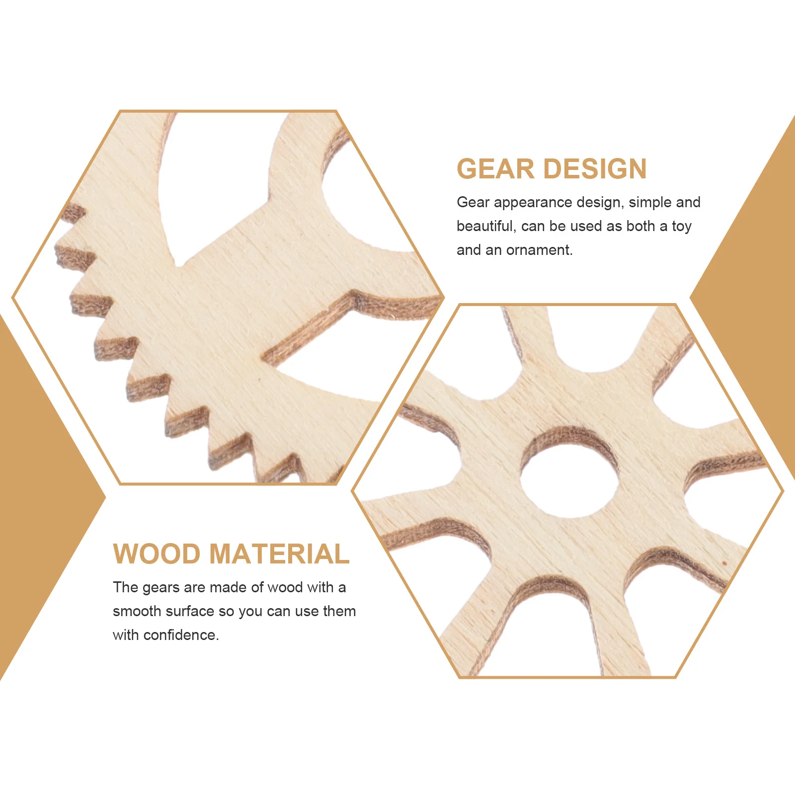

50Pcs Wooden Gear Craft Embellishments Decorative Accessories for DIY Handmade Wall Hanging Scrapbooking Painting Drawing