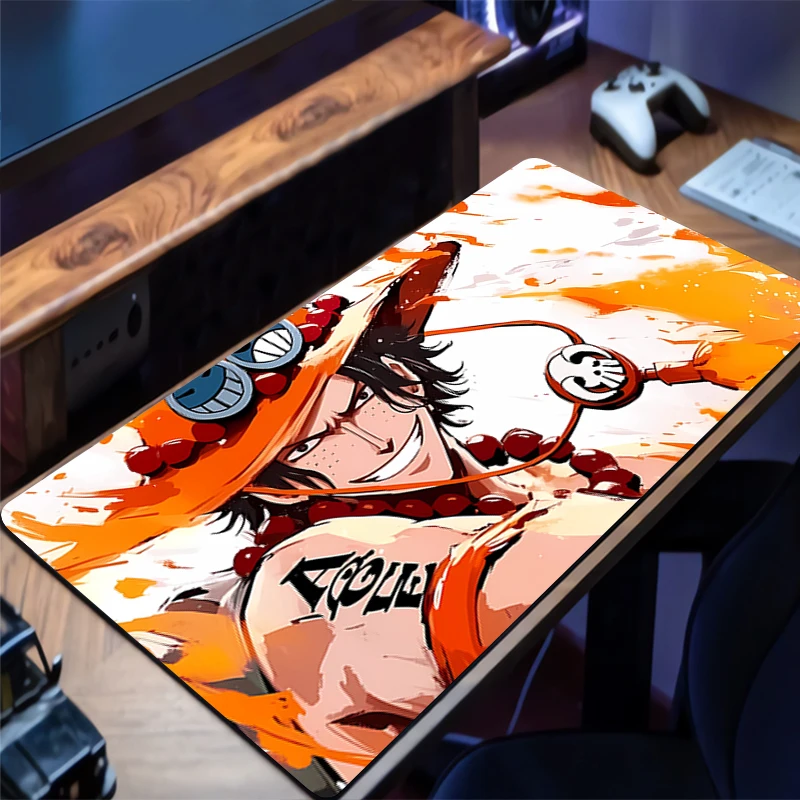 

Mouse Pad Anime Non-Slip Rubber Mousepad Soft One Piece Portgas·D· Ace Office Desk Mat Gaming PC Accessories Large Keyboard Mat
