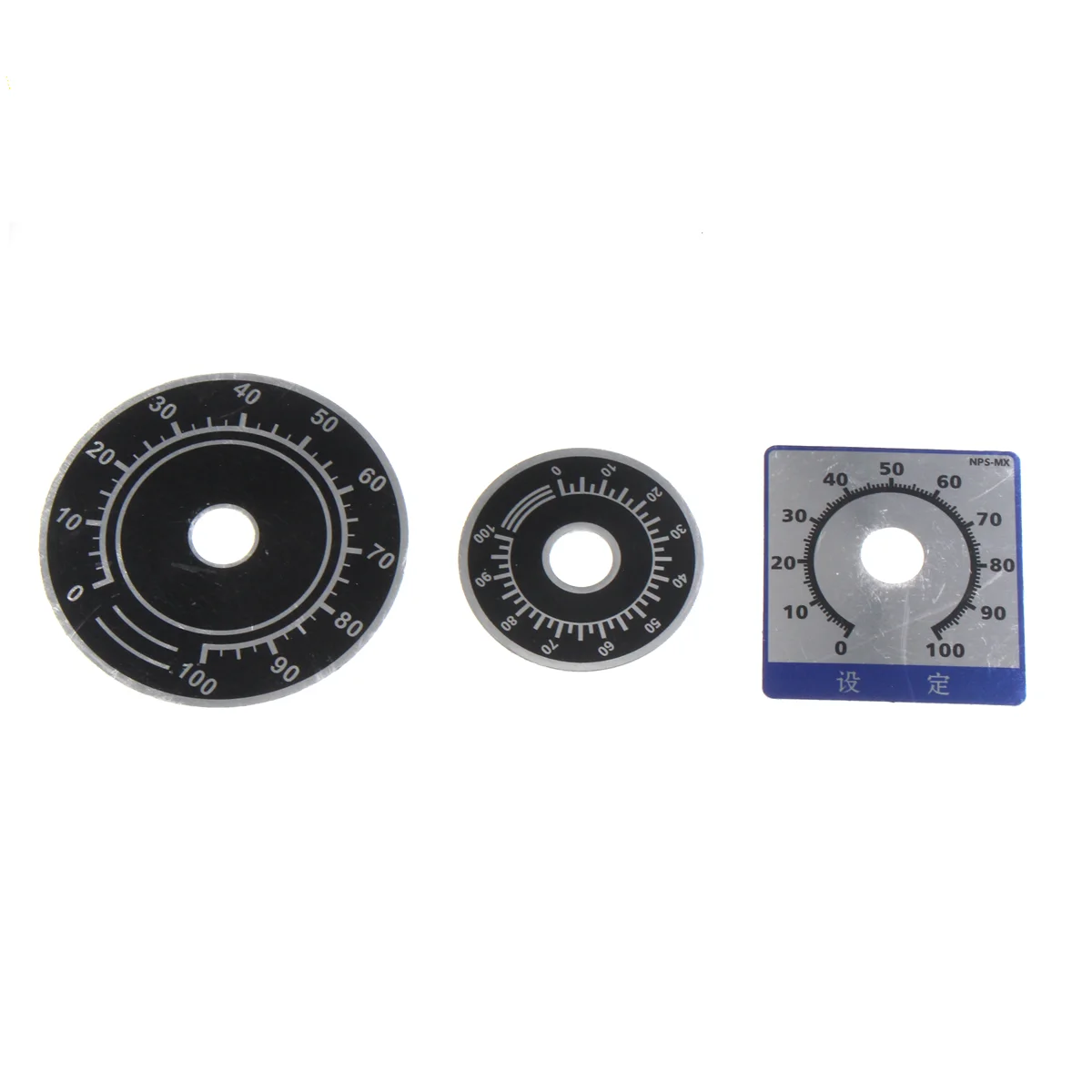 5/2PCS 0-100 digital dial dial plate Aluminum label A03 knob cap WTH118 RV24 WX050 potentiometer