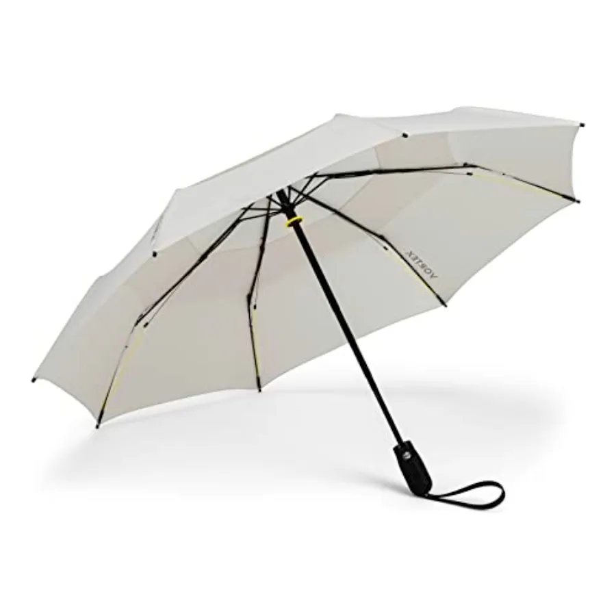 

Vortex Automatic Compact Folding Travel Umbrella Push-Button Open and Close, Vented Double Canopy, Protects from Rain, Sun, and