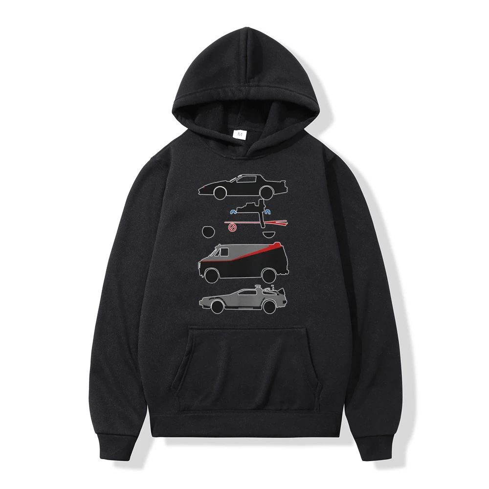 The Car's The Star Back To The Future Hoodie Time Machine Cool Men Women's Oversized Sweatshirts Vintage Clothing Streetwear