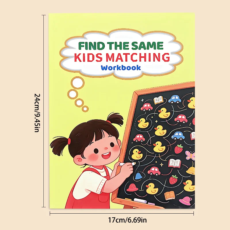 Find The Same Matching Workbook for Kids,Visual Search Puzzle Activity Book,Improve Observation Skills,Preschool Educational