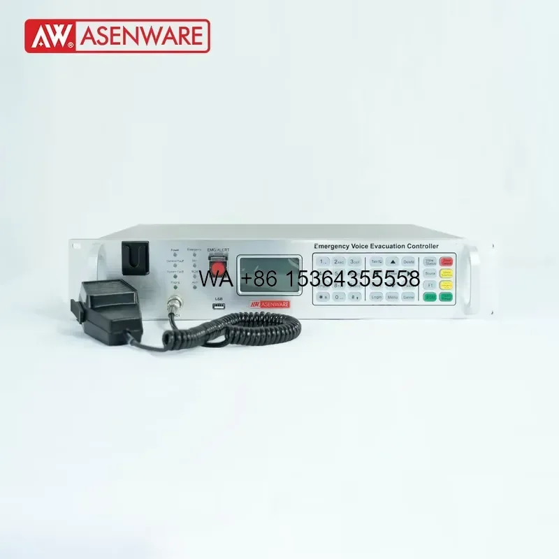 Wmwmnu Smart Public Address and Voice Alarm System Controller with 20 Emergency Trigger Input