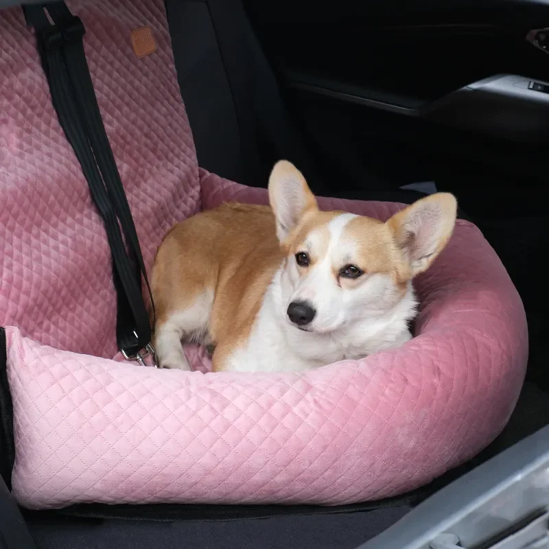 Hot Sale Waterproof Anti Scratch Winter Fashion Rectangular Pet Bed Rear Seat Large Dog Seat Cover Use Detachable Car Seat
