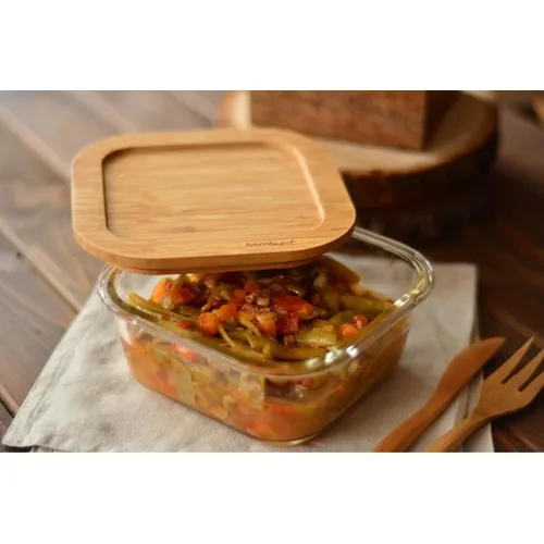 Bambum Lavi-Square Glass Storage Container 800 ml