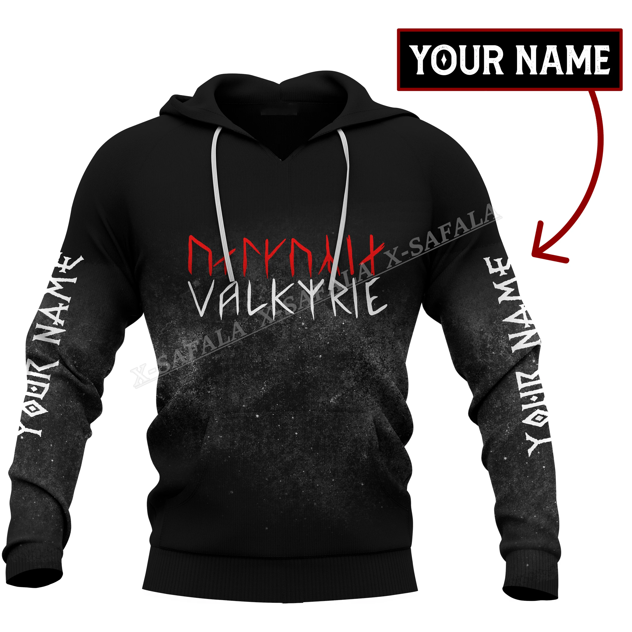 VALKYRIE God Odin Tattoo Pattern 3D  Printed Hoodie Men Pullover Sweatshirt Jersey  Jumper High Quality BREATHABLE