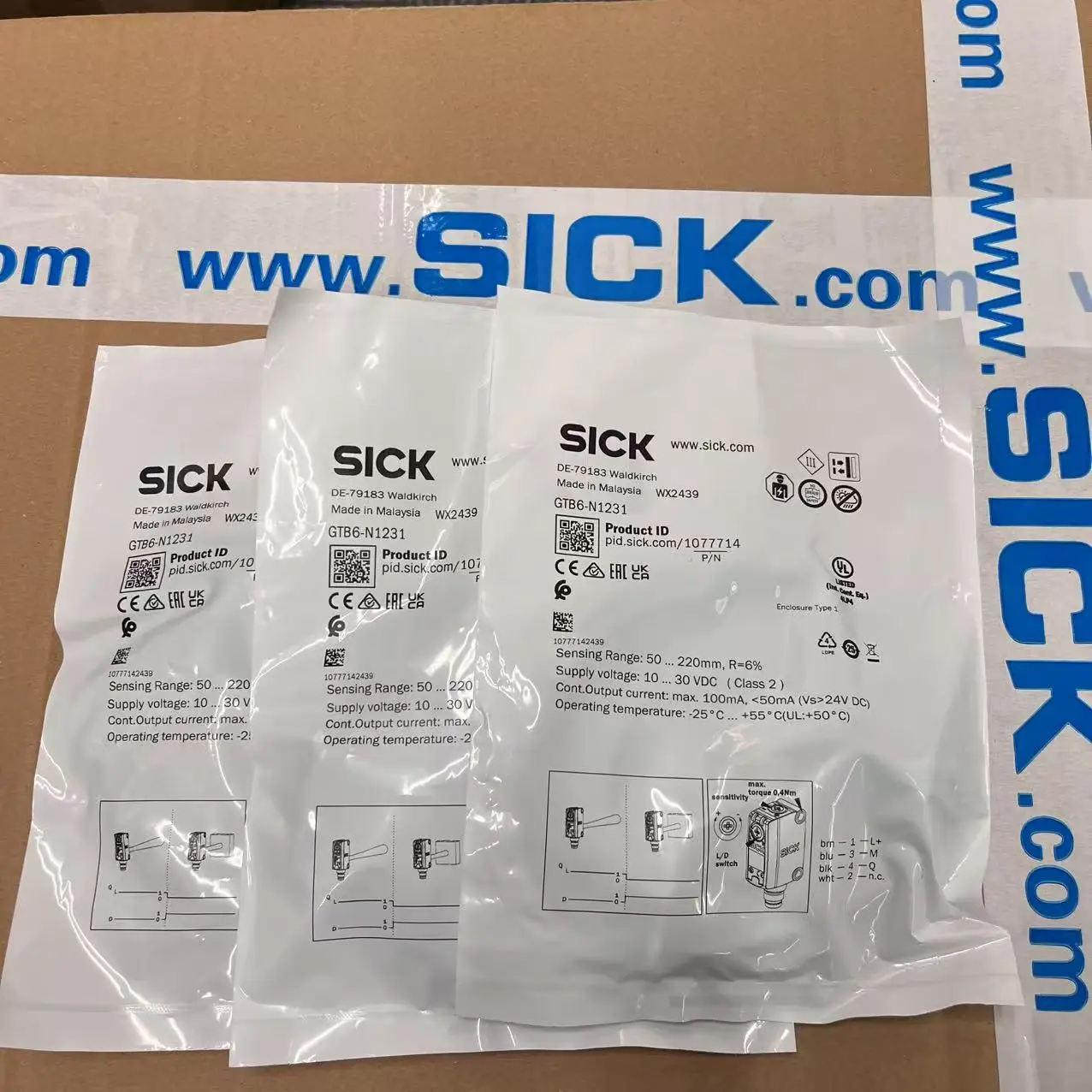 

SICK Diffuse Photoelectric Sensor GTB6-N1231 Order Number 1077714 Sensor In Stock Original Brand New Genuine