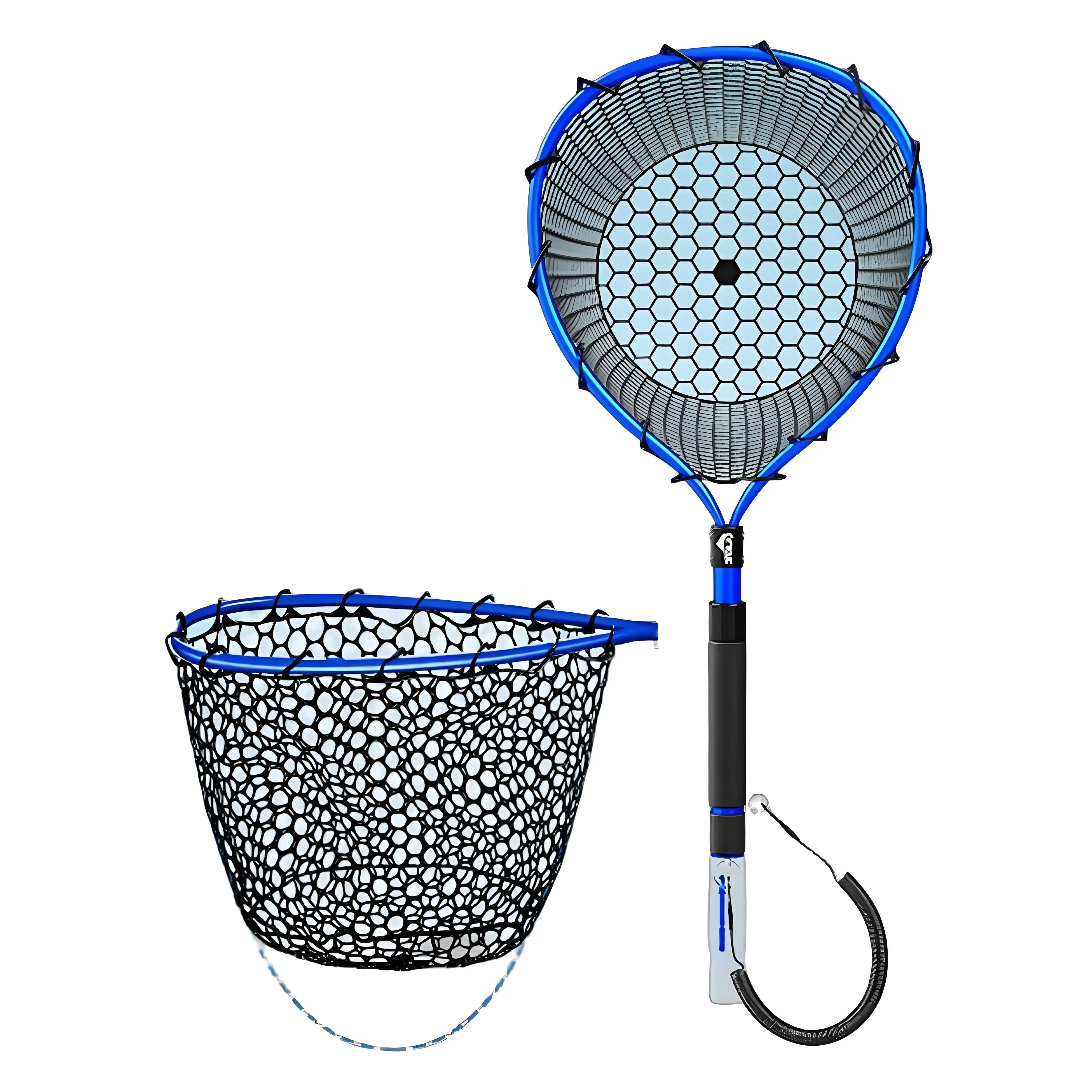 

60kg Weight Capacity Silicone Fishing Landing Net Magnetic Handle Fast Scooping Dip Net Extendable and Non-snagging Scoop Net