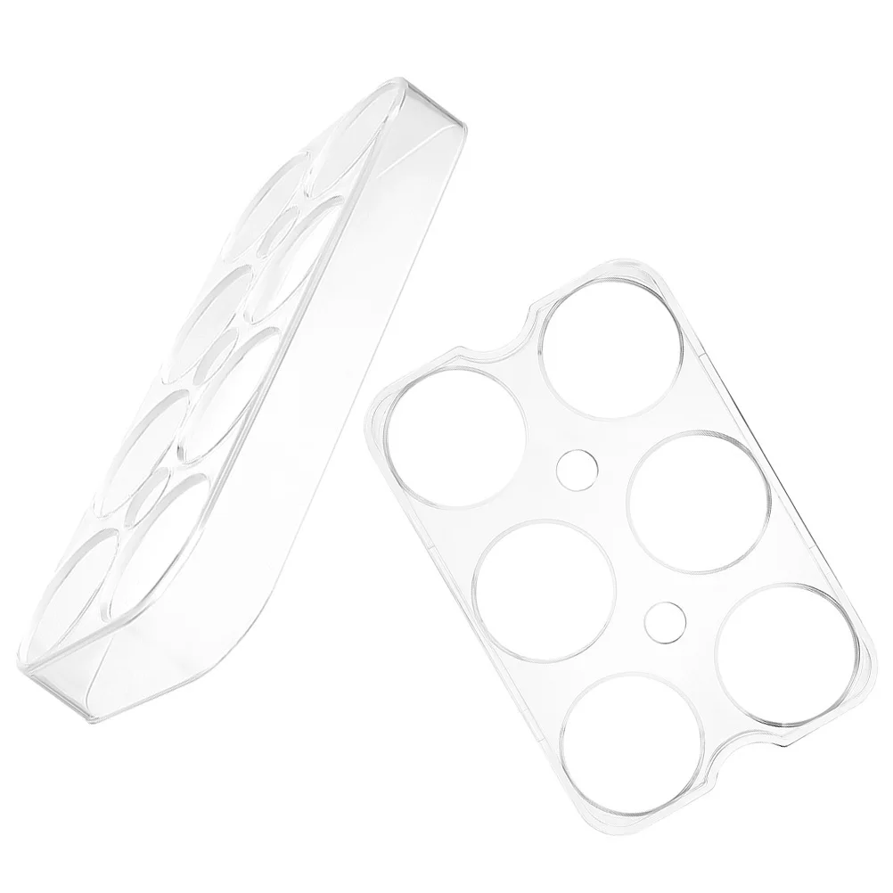 

2pcs Refrigerator Holder 8 Slots 6 Slots Plastic Tray Storage For Kitchen Fridge Organizer Transparent Egg Rack Stand Durable