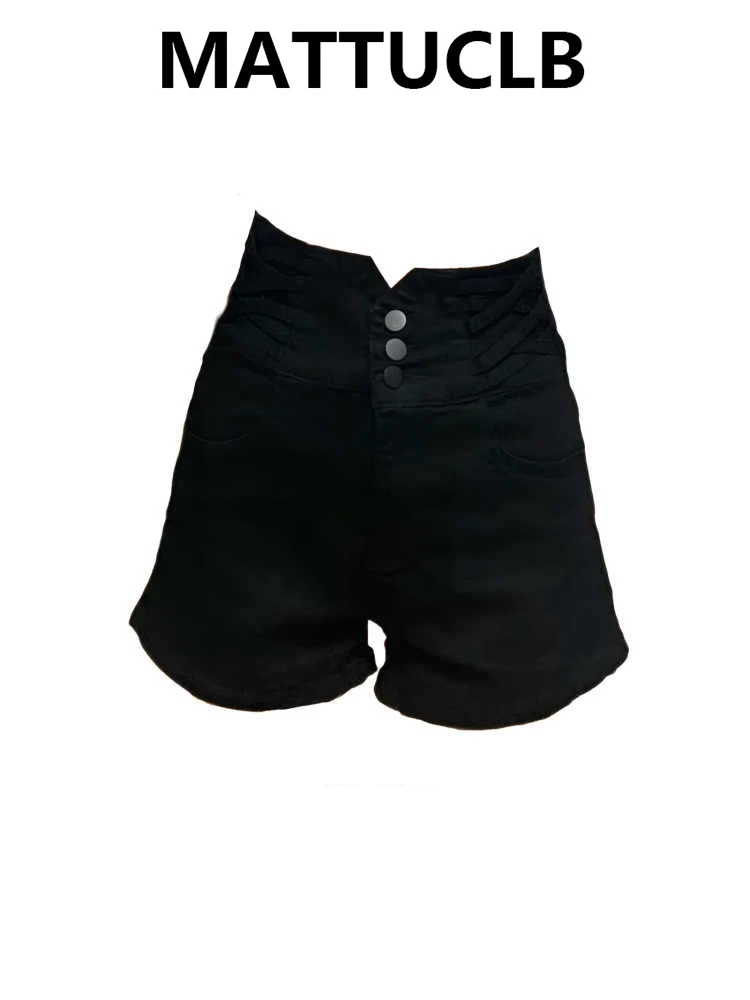 

Summer Women High Street American Retro Jean Shorts Kpop Japanese Y2K 2000s Grunge High Waist Denim Hot Pants Gyaru Coquette New