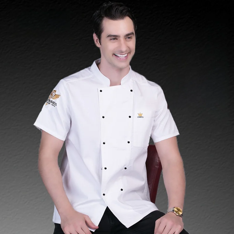 orme de Trabajo de Verano para Chef, Manga Corta, Transpirable, de Aodón, para Personal de Cocina de Hotel y Restaurant...