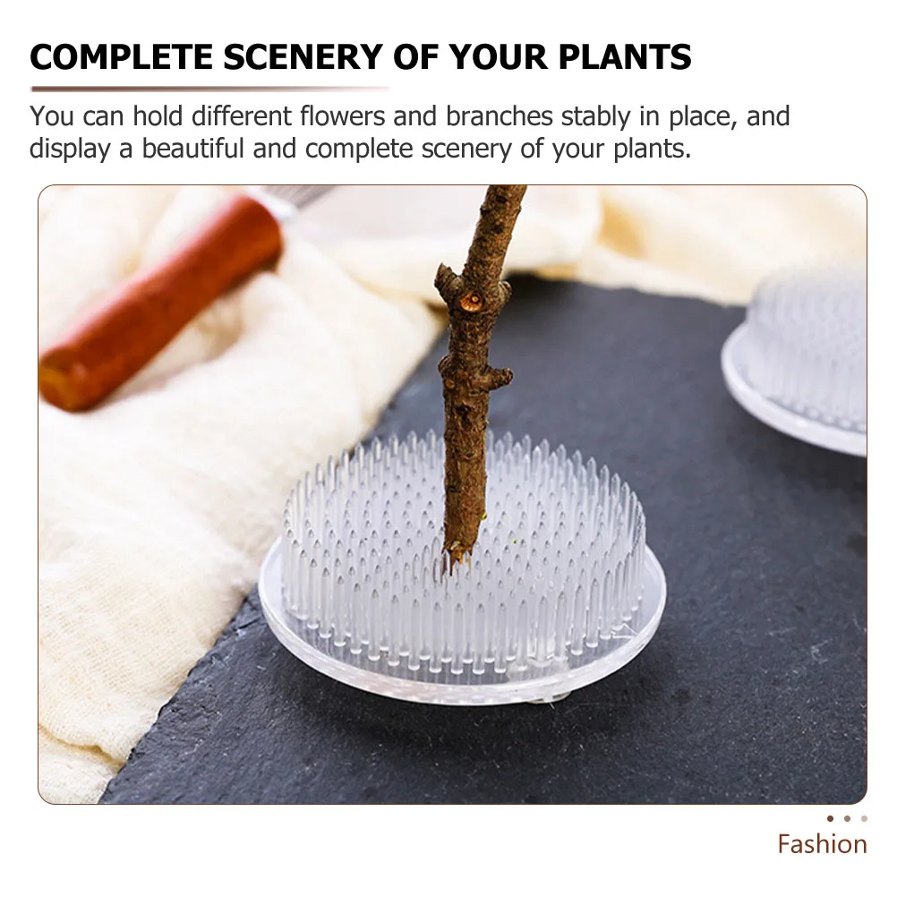 

2 pcs Flower Arranger Round Holder 3 Suction Cups Floral Arrangement Tools Simulation Flowers Decor Stable Plants Display
